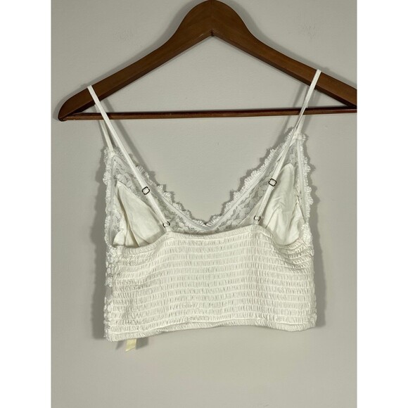 Free People FP One Blossom Pointelle Lace Crop Bralette in Ivory – Size S - Picture 4 of 9